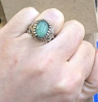 خاتم • عقيق أخضر • مقاس ٢٢