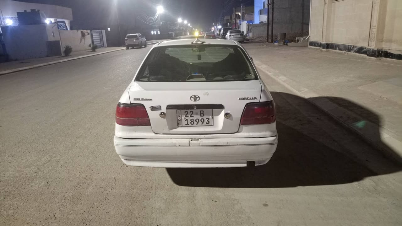 السلام عليكم 
كورلا 97 
محرك شرط 
كير شرط
صبغ جاملغ الأيسر ربع 
والجاملغ اليمين مصبوغ بدون دواخل
صدر تايرات جديد 
كهربائيات كلها شغاله 
سنويه لل29
بيع او مراوس 
السعر 50
***********
مكان السياره العلم 
 حسين العلي و جمال الحماده لاتعلقولي گصتكم شر
