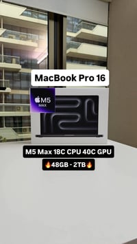 🟪 M5 Max 16 inch 🟪 New 🟣 2 Tb hard 🟣 48 Gb Ram ◾ 40C Gpu ◾ 18C Cpu ⚫ S...