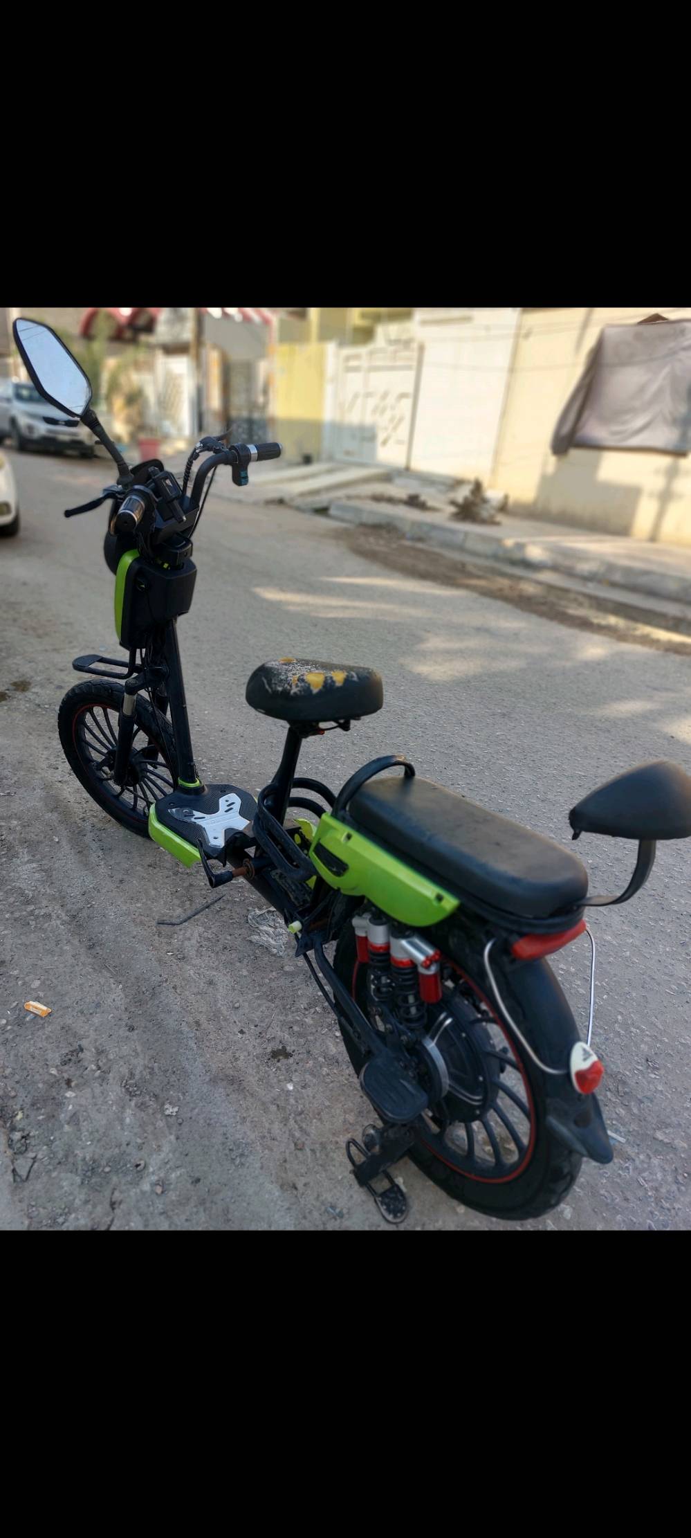 ​معلومات المنتج:
​الحاجة: بايسكل شحن
​اسم الحاجة: بايسكل شحن حجم 20
​الشركة: الريان RAYAN
​الموديل: 2024
​قدرة الملف: 800W
​المواصفات:
​شاشة ديجيتال تحدد العطل، يحتوي على أربع سرع، دبل أمامي دهن، دبل خلفي غاز، يحتوي على مسجل MP3، الضوء عالي ناصي رماش LED، يحتوي على ستاند موبايل، يحتوي على منفذ USB لشحن الهاتف وأشياء أخرى، يحتوي على حساس بريك، يحتوي على مثبت سرعة.
​التواصل:
​الموقع: كربلاء
​رقم الهاتف: ***********