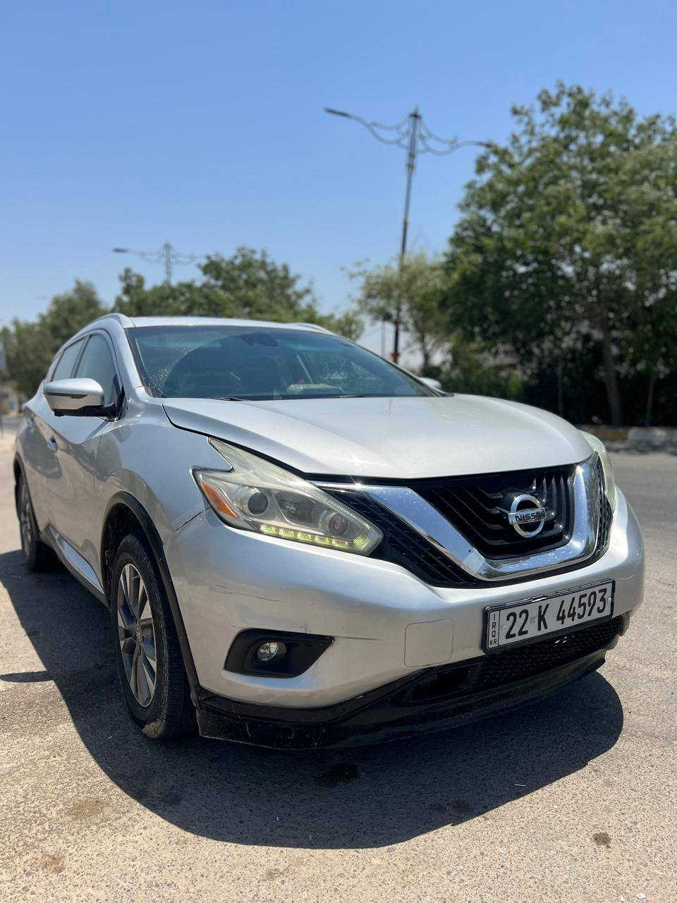 نيسان مورانو 2017
سونار وصور حادث بالمنشور 
6 سلندر مكينة وكير جدد 
السيارة مواصفات فول بانوراما سقف كامل 
بصمة بصمة ابواب كلشي مناقصها السيارة مصروف عليها دينار متحتاج رقم اربيل وسنويه بسمنه 
للبيع سعر 130 وبي مجال او مراوس ب دستروير 
مكانها ديالى بعقوبة 
*********** وتساب للتواصل
