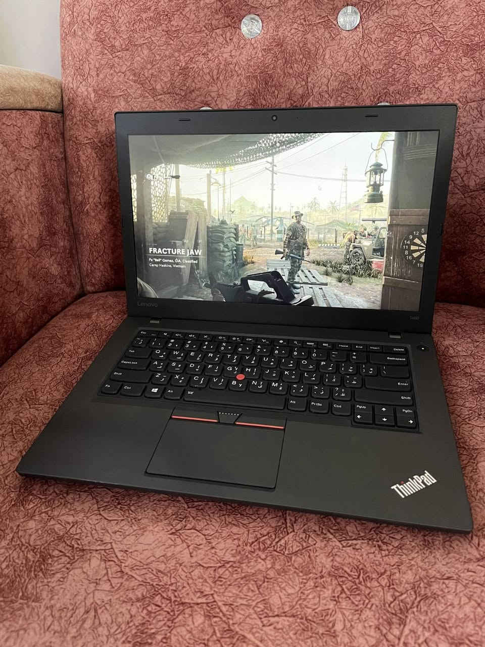 السلام عليكم لابتوب لينوفو مواصفات راقية استخدام شخصي نظيف كلش مستخدم شهر للبيع بسعر مناسب 235 ألف اقوى لابتوب ممكن تحصله بهالسعر يشغل كل شي اللابتوب مكفول عالفحص من جميع النواحي تفحصه يلا تدفع حقه
مشغل عليه كل أنواع الألعاب مثل GTA 5 وببجي وكول اوف ديوتي وباتلفيلد وبيس وغيرهن من الألعاب القوية

ومشغل عليه كل أنواع برامج الهندسة مثل الاوتوكاد والماتلاب والآردوينو وبرامج التصميم مثل الفوتوشوب والاليستريتور وبرامج المونتاج مثل البريمر برو والسوني فيغاس وبرامج الطباعة مثل الادوبي ريدر والاوفيس والوورد والاكسل والبور بوينت وكل تطبيقات مواقع التواصل الإجتماعي وغيرهن من البرامج القوية

مواصفات اللابتوب: 
النظام ويندوز 10 برو 64 بت (مفعل مدى الحياة) بأحدث التعريفات والبرامج والألعاب
المعالج قوي جداً CORE i7 من الجيل الخامس بسرعة عالية 2.60 GHz
الهارد 256GB SSD اسرع واحدث نوع
الرام 8GB سريع جداً
كارت شاشة انتل 4GB نوع عالي الاداء
حجم الشاشة 14.1" إنش فول HD دقة عالية جداً
الشاشة قابلة للفتح 180° درجة
يحتوي على بلوتوث + وايفاي
يحتوي على كاميرا امامية
يستقبل سيم كارت ورام
كيبورد ضوئي
بطارية ممتازة تشغيل مستمر حوالي 3 ساعات
بي كل أنواع المنافذ: 3 منافذ USB ومنفذ LAN ومنفذ ميني HDMI ومنفذ VGA ومنفذ هيدفون

ملحقات اللابتوب شاحنته الأصلية 65W واط والجنطة


**إذا كنت صاحب هذا الإعلان وتريد حذفه لأي سبب، رجاءا أرسل رسالة إلى الدعم الفني**