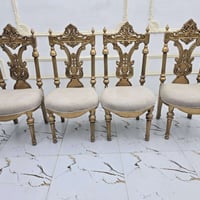 طقم سفرة فاخر • خشب زان أصلي • حفر يدوي