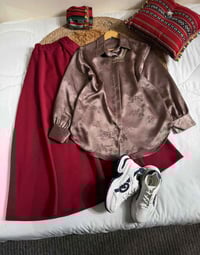 قميص وتنورة • ستان • مقاس38-48