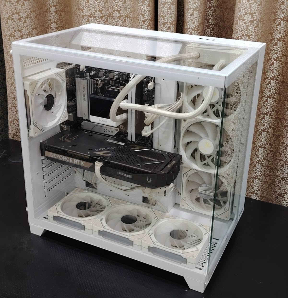 مكلف في النشر تجميعة مستعمل قليل
السعر 2,125,000

R5 7500F 
RTX 5070 ZOTAC SOLID 3XFAN OC
RAM CROSAIR 32GB 6000HZ DDR5 16X2 RGB 
M.B B650M DDR5 ASUS PRIME
M.2 1TB Addlink S85 GEN 4 Speed 6000 MB/s
POWER SEGOTEP GM750W +80 FULL MODULAR GOLD white 
CASE  C712 WHITE 
COOLER GAMDIAS CHIONE E4-240 WITE
Windows 11 Pro Original Key 

الرقم ***********
