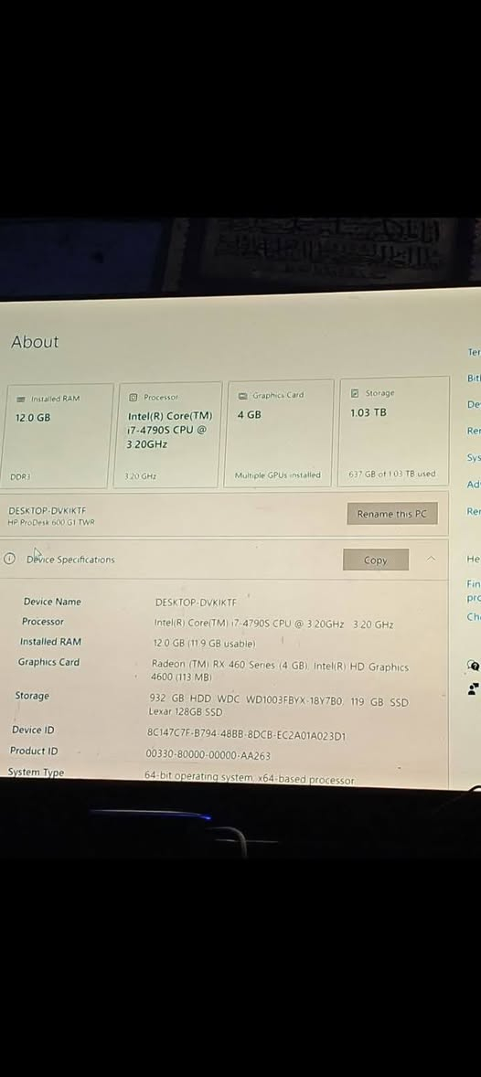 حاسبه للبيع مرتب مواصفاته بالصوره معالج i7 4790s كارت شاشه rx460 رام ١٢كيكا هارد واحد تيرا اج اج دي اس اس دي ١٢٨   يدات ماوس كيبورد جدد ubs  سماعات محيطه شاشه فول اج دي 24 ب350  مكان ابي غريب


**إذا كنت صاحب هذا الإعلان وتريد حذفه لأي سبب، رجاءا أرسل رسالة إلى الدعم الفني**