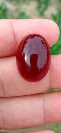 عقيق يماني ياقوتي • ٢ وربع سنتيم • قبة داري