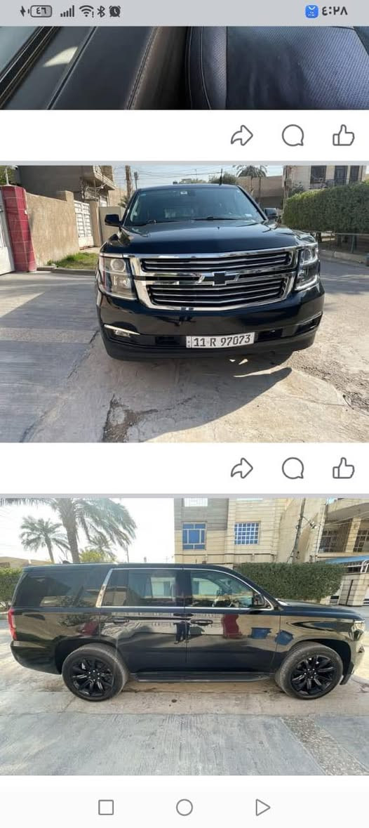 السلام عليكم
تاهو فدرالي 2020 للبيع فقط
سيارة نظيفة وجاهزة 
رقم بغداد الجديد باسمي 
ويل 22 اصلي وباقي التفاصيل معروفة 
حادثها موضح بالصور بدون ايرباك 
تبديل جاملغ وبنيد اصلي بس غير لون 
ودعامية تايوان 
السعر 32500$ بيها مجال للشراي 
 بغداد الدوره ***********
