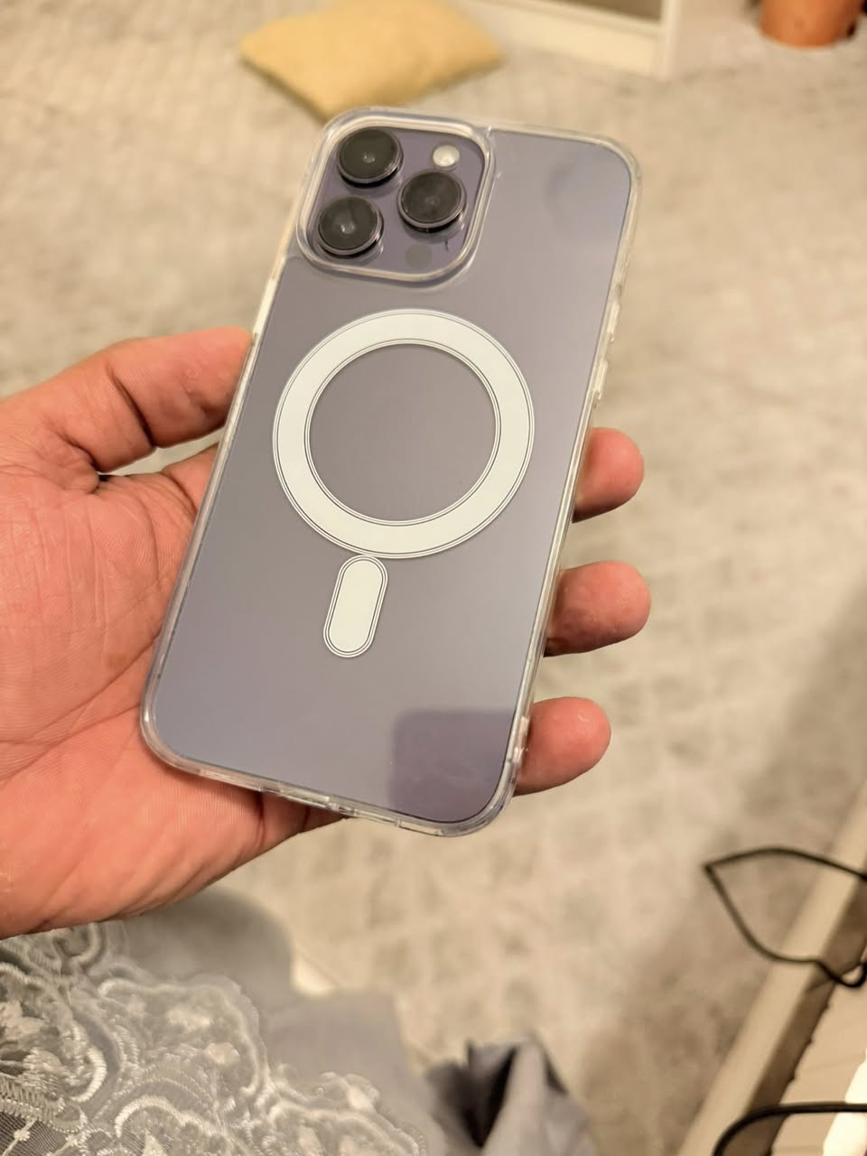 ايفون 14 برو ماكس اللون المميز النيلي الجهاز ماستر مبدل بطارية وشاشة وظهر  ذاكرة 256 البطارية 100 الجهاز نظيف اثر وكعة تكسر وصلحته 
للأستفسار *********** 
مكاني ديالى بعقوبة
