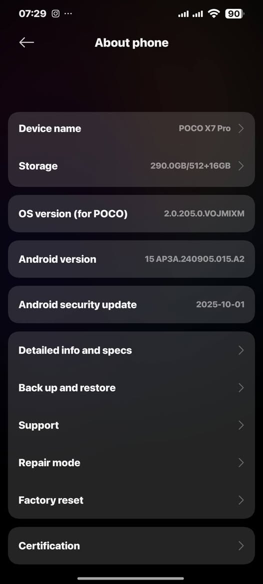 سلام عليكم
موبايل بوكو... pocox7pro 
ذ512
المعالج: ثماني النواة Dimensity 8400 Ultra تكنولوجيا 4 نانو
التخزين / الرام: 512جيجا مع 8/12 جيجا رام
الكاميرا: خلفية مزدوجة 50+8 م.ب. / امامية 20 م.ب.
الشاشة: 6.67 بوصة بدقة 1220x2712 بها ثقب صغير
نظام التشغيل: اندرويد 15
البطارية: 6000 مللي أمبير
مراوس بأيفون.


**إذا كنت صاحب هذا الإعلان وتريد حذفه لأي سبب، رجاءا أرسل رسالة إلى الدعم الفني**