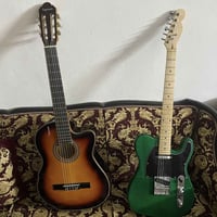 كيتار Fender Telecaster لون اخضر جدا نضيف مبدل فقط الاوتاره الاليس وال...