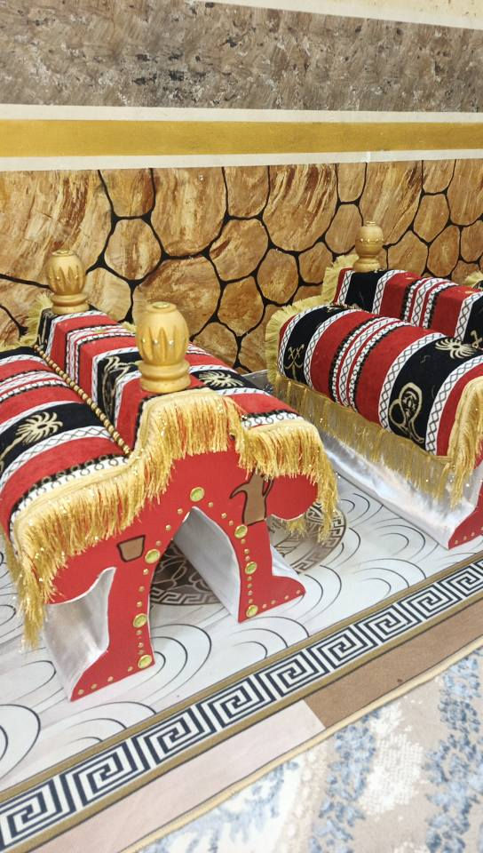 تكيه ديوان عربي قماش سوري خشب ١٨ملم معاكس اسفنج ربل تغليف جلد وتنجيم،، *********** عمارة, ميسان
