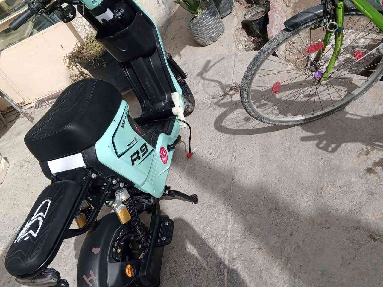 سلام عليكم. 
         دراجة شحن R9 
    دراجة نضيفة ماماشية قليل 
  باتريات جدد صالي يومين من شادهن 
     باتريات كبار مو زغار الاصليات 
               سعر (575) $

             *********** 

        مكاني بغداد تقاطع درويش
