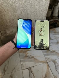 أجهزه عدد 2 الأول 14 برو ماكس  ذاكره ٢٥٦بطاريه 84 ألون البنفسجي  شرق ا...