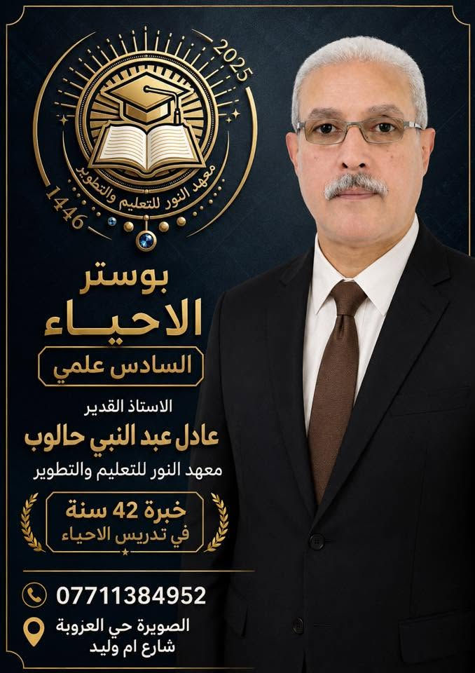 #هـــام_الى_اهـالي_الصويرة🔥🔥

📢 طلاب وطالبات السادس الإعدادي والثالث متوسط
 (دفعة 2027) 🎓
الخوف من #السادس_اعدادي (ادبي-علمي-مهني) #الثالث_متوسط؟ #انساه! لأن وي معهد النور للتعليم والتطوير راح تعيش تجربة دراسية مختلفة تمامًا.

- شنو الي منتظرك ويانا؟

💡 شرح يفوت للعقل بدون تعقيد.
🤝 أساسيات متينة ومساعد أستاذ يتابعك خطوة بخطوة.
✍️ امتحانات تخليك فايت للامتحان الوزاري وأنت ضامن الـ 100.
📉 نظام متابعة وتنظيم يخليك تدرس بذكاء مو بس بجهد.
تذكر دائمًا: البداية الصح اليوم، هي فرحة أهلك ومعدلك الي يرفع الرأس باچر. ✨
⏳ الأماكن محدودة، لا تأجل خطوتك الأولى!
📩 راسلنا هسه واحجز مكانك بين الأوائل.

📞 للتواصل والحجز (اتصال أو واتساب):
0771 453 6006-***********

#السادس_الاعدادي
#دفعة_2027
#طلاب_العراق
#معهد_النور_للتعليم_والتطوير
#دراسة
#نجاح
#وزاريات
#تحفيز
#طلاب_الثالث_متوسط
