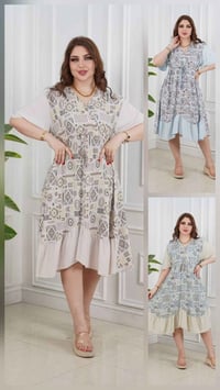 دشداشة نسائي • كشمير مشجر • مقاسات 2XL-5XL