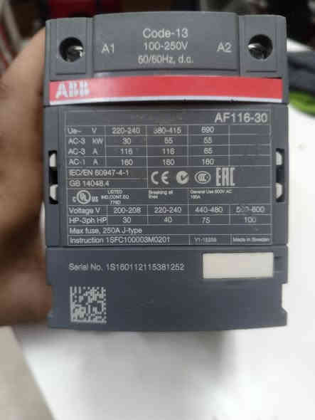 سلام عليكم ورحمه الله وبركاته
يوجد لدينا جميع الكونتكترات 
 اصلي جدا نضيف ABB متغير كارت 
160 .200. 250 امبير
 الاستفسار خاص 
👈***********👉 حسين عكد 
خدمه توصيل جميع محافضات العراق#
