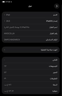 ايباد برو جيل ٢ • ٢٥٦ • فطور بالشاشة