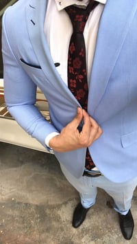 روما إيطاليا • طقم بنطلون وجاكيت • قماش عالي