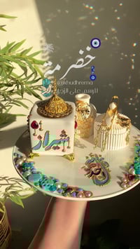 يدوي • رسم على الزجاج • خضرمّة بغدادية