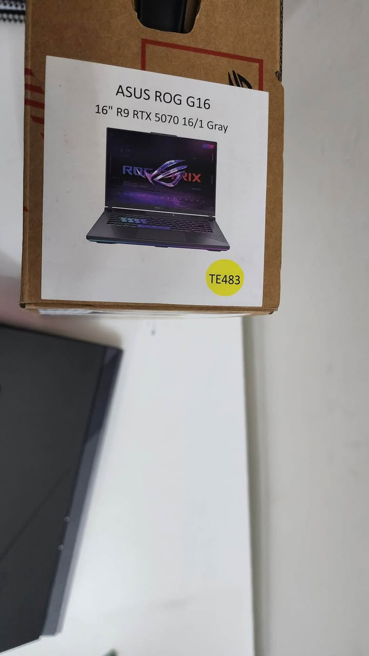 ASUS rog strix g 16 

Amd reyzon 9 8940 HX

RTX 5070 8gb

حجم شاشة 16

ماخذة قبل 4 ايام من شارع الصناعة مزايا بغداد جديد مع ( وصل الضمان لمدة سنة كاملة ) 

 صحة البطارية 100% 
كأنما تاخذة جديد 

SSD 1 tb 
Ram 16 gb
WUXga 165 hz IPs

2,450,000

بغداد الشعب
***********
