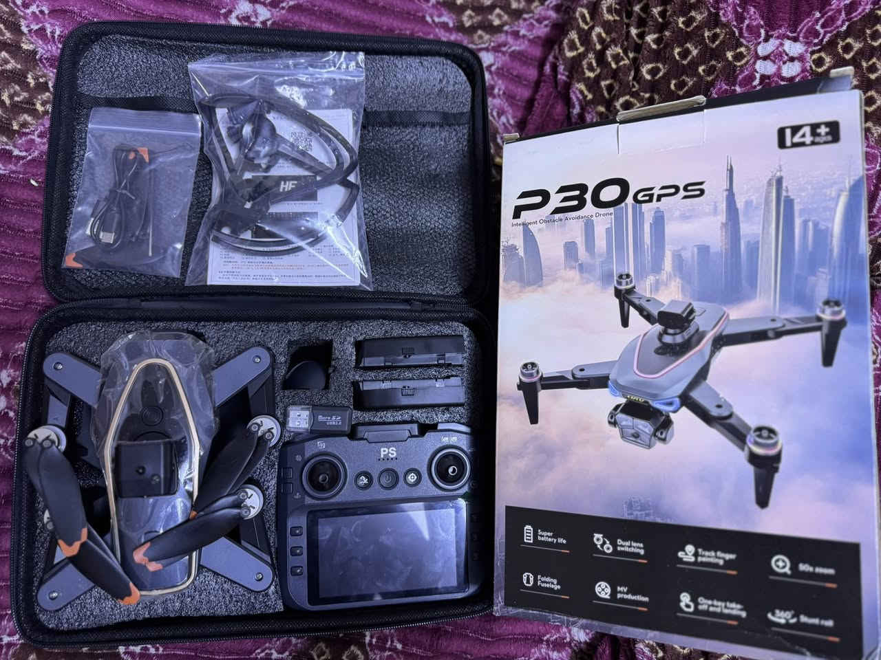 DRON P30 GPS
فول مواصفات 
ماطورات برشلس 
جوستك شاشه 
دبل بطاريه
مستشعر مانع صدمات
هبوط واقلاع اضطراري
فلاش ورام 
تكدر تضيف موبايلك بدل الشاشه 
كامرة متحركه
والتوصيل مجاني/***********/مكاني بغداد
