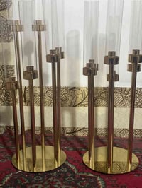 شمع دان • ذهبي • غطاء اكرليك