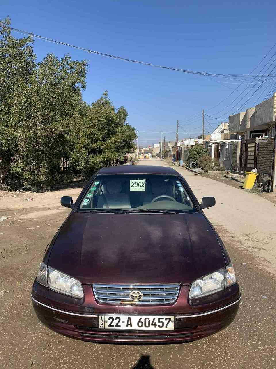 السلام عليكم للبيع كامري موديل 2002 سياره جاهزه كير مكينه حداديه تبريد كفاله سياره جاهزه ماعوزه لو ربع حادثه جاملغ خلفي فقط ومصبوغ الباقي سياره مكفوله من الحادث والصبغ  فقط بيه جرادات داخل عسلي  رقم أربيل وكاله بسمي تريد تحويل تريد وكاله   محرك مامفتوح ولا تنقيص ولا تبخير مكفول  السعر ٧٢ وبيه مجال مكاني بابل المحاويل هاذه رقمي ***********
