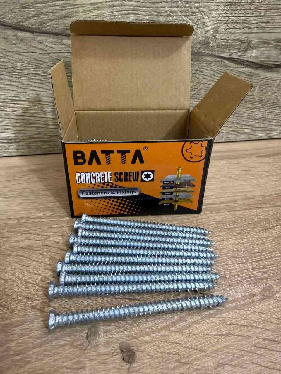 السلام عليكم ورحمة الله وبركاتة... برغي نوعيه BATTA  الغنية عن التعريف كوشه وبدون وبرغي النكي تثبيت نجمه حجم 10 سم سعر ال 2 كارتون 95 والتوصيل مجاني لجميع المحافظات... للتواصل.... ***********
