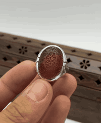 خاتم عقيق يماني • ٢٣×١٦ مم • مقاس ٢٠-٢١