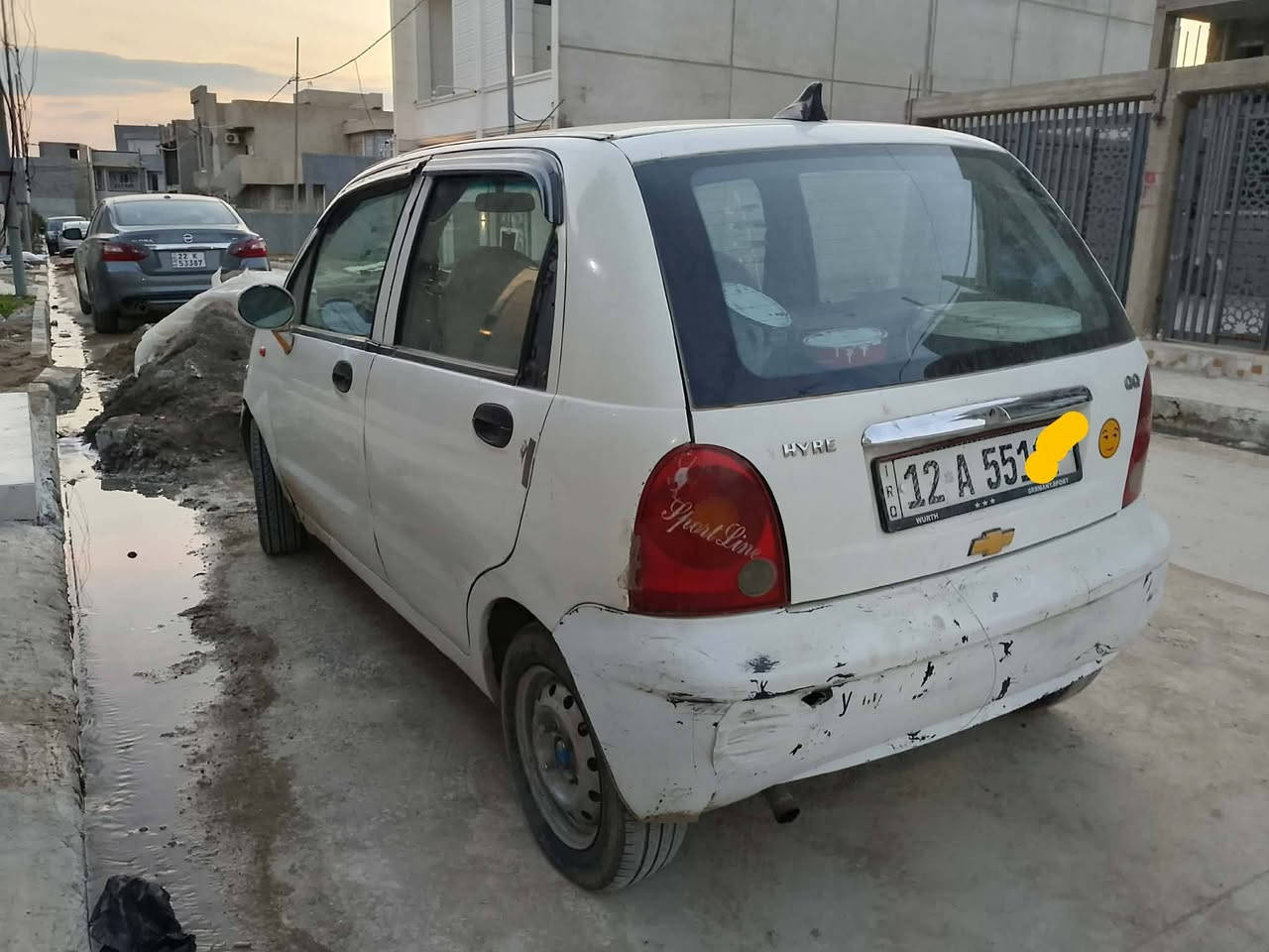 كوكو ابيض موديل 12 رقم نينوى انكليزي وآني الشرعي كوبون موجود كير شرط محرك صرف ونفخ السيارة كدام العين السعر18 رقم الهاتف *********** حي الفلاح
