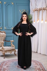 فستان • سواد فاحم • فري سايز ٩٠ك