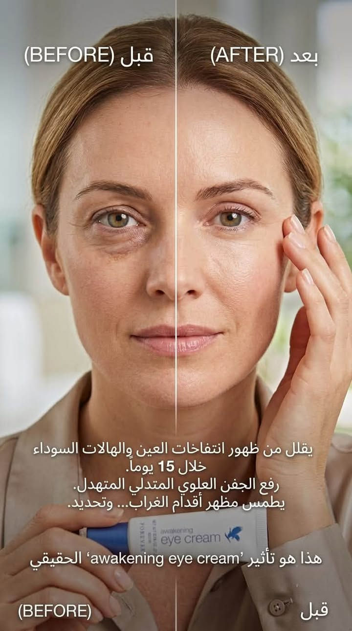 وداعاً للتعب والهالات.. وخلي عيونج تنبض بالحياة! 🌟
​لكل البنات اللي يعانن من السهر، التعب، والهالات المزعجة.. جبنالكم الحل السحري والنهائي من شركة فوريفير ليفينج العالمية! 💆‍♀️✨
​👁️ كريم awakening eye cream (كريم إيقاظ العين) 👁️
​هذا الكريم مو مجرد مرطب عادي، هذا معجزة صغيرة راح تغير إطلالتج بـ 15 يوم بس! 😉👇
​💫 شنو اللي راح يسويه لعيونج؟
​🔴 يقلل بشكل ملحوظ من الهالات السوداء والانتفاخات تحت العين.
​🔴 يرفع الجفن العلوي المترهل وينطي لعيونج نظرة واسعة ومصحصحة.
​🔴 يطمس تجاعيد أطراف العين (أقدام الغراب) ويقوي بنية البشرة حول العين.
​🔴 يرطب بعمق ويحمي المنطقة من الجفاف حتى تبقين دايماً بشكل أصغر وأكثر حيوية.
​💰 التفاصيل والطلب:
​🚨 الكمية جدًا محدودة! لا تترددين واحجزي قطعتج هسة قبل ما تخلص الكمية وتفوتج الفرصة! 🛒💨
​💌 للطلب أو الاستفسار، راسلينا على الخاص مباشرةً 💌#عناية_بالشعر #بغداد_بصرة_موصل_الكويت_الخليج_دبي_الامارات_السعودية_العراق_حلوات_لبنان_سوريا_فلسطين #عنايه_شخصيه_للجسم_جل_استحمام_كريمات_تفتيح_المناطق_الحساسه_ترطيب👌🏻👌🏻👌🏻❤️❤️❤️ #عنايةبالبشرة #عناية_أنثوية


**إذا كنت صاحب هذا الإعلان وتريد حذفه لأي سبب، رجاءا أرسل رسالة إلى الدعم الفني**
