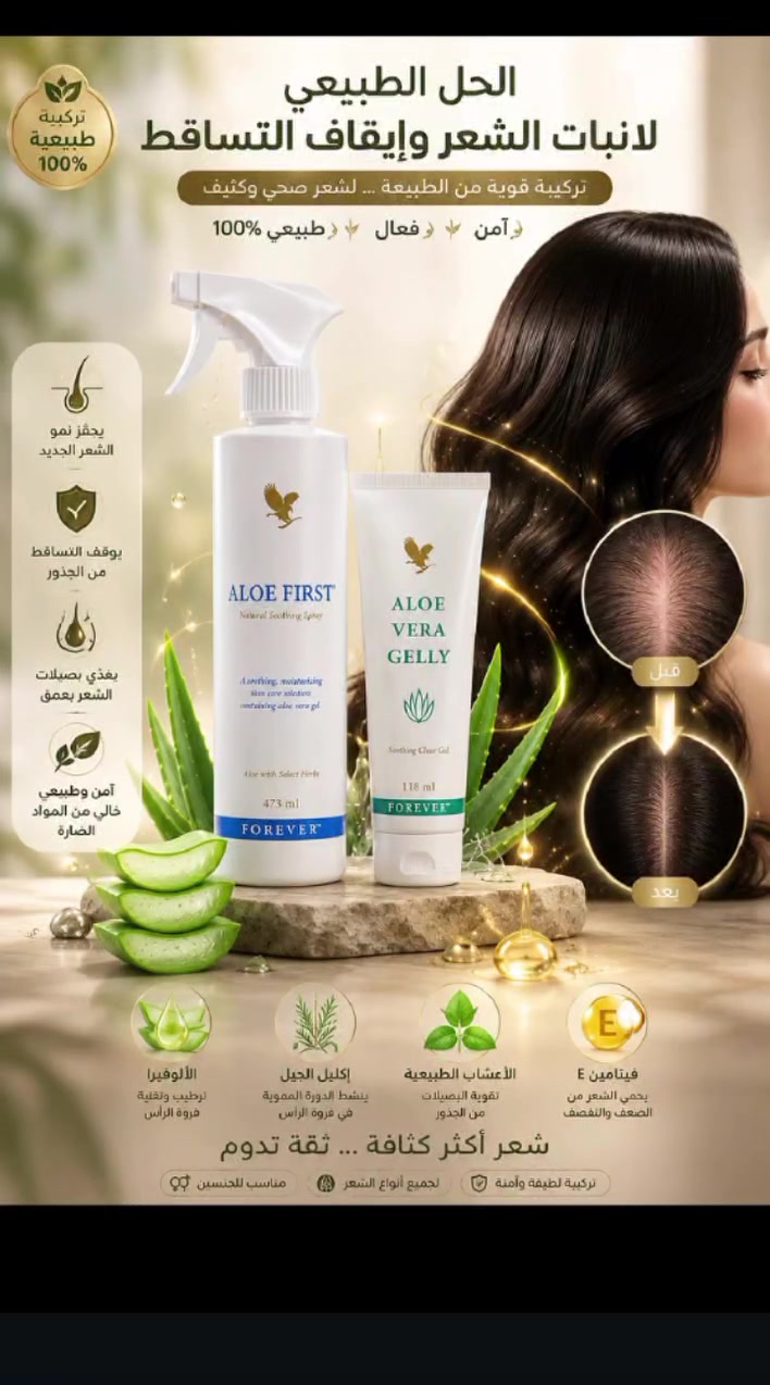 } 🌿✨ بخاخ ألو فيرست من فوريفر ✨🌿

منتج متعدد الاستخدامات، وعناية يومية تمنح الشعر إحساساً بالانتعاش والحيوية 💚

✅ يساعد على ترطيب الشعر ✅ يمنح الشعر إحساساً بالانتعاش ✅ مناسب للاستخدام اليومي ✅ يساهم في تسهيل تصفيف الشعر ✅ يحتوي على الألوفيرا ومكونات نباتية مختارة للعناية بالشعر

رشة خفيفة... وعناية تدلل شعرج بكل وقت ✨🤍

🌿 لأن الشعر الجميل يبدأ بالعناية المستمرة.

#فوريفر #ألو_فيرست #العناية_بالشعر #شعر_صحي #جمال_طبيعي :::


**إذا كنت صاحب هذا الإعلان وتريد حذفه لأي سبب، رجاءا أرسل رسالة إلى الدعم الفني**