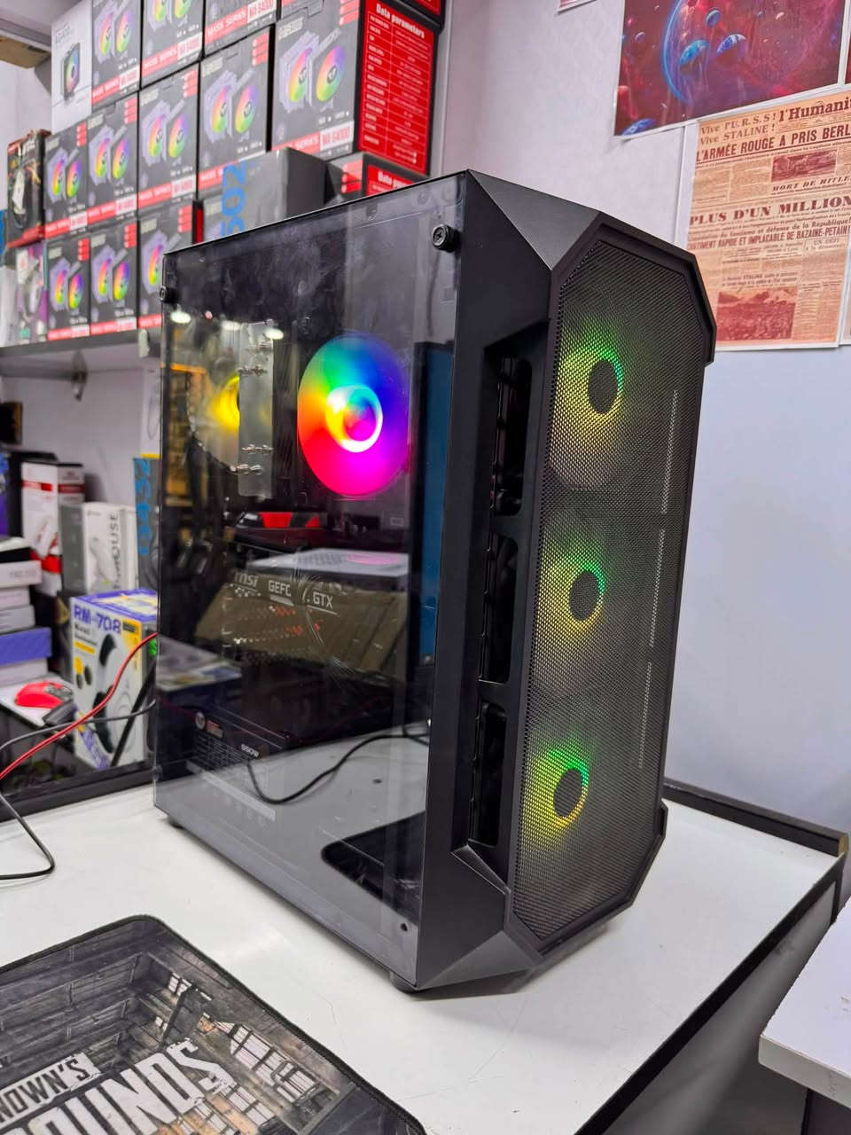 تحية طيبة شبابنا وحبايبنا 
تجميعة اقتصادية مرتبة اداء وحراره وضمان شهر 
R5 3500X
B450 ASROCK 
RAM 16 2666 
GTX1660 MSI 6GB 
M.2 128-HDD500
CPU COOLER RGB 
CASE 4FAN 
P.S550W+80PLUS 
السعر ٥٤٠ الف شامل التوصيل سعر نهائي
عنوان المكتب واسط كوت المشروع 
مركز محمد صدقي التقني للحاسبات 
***********
