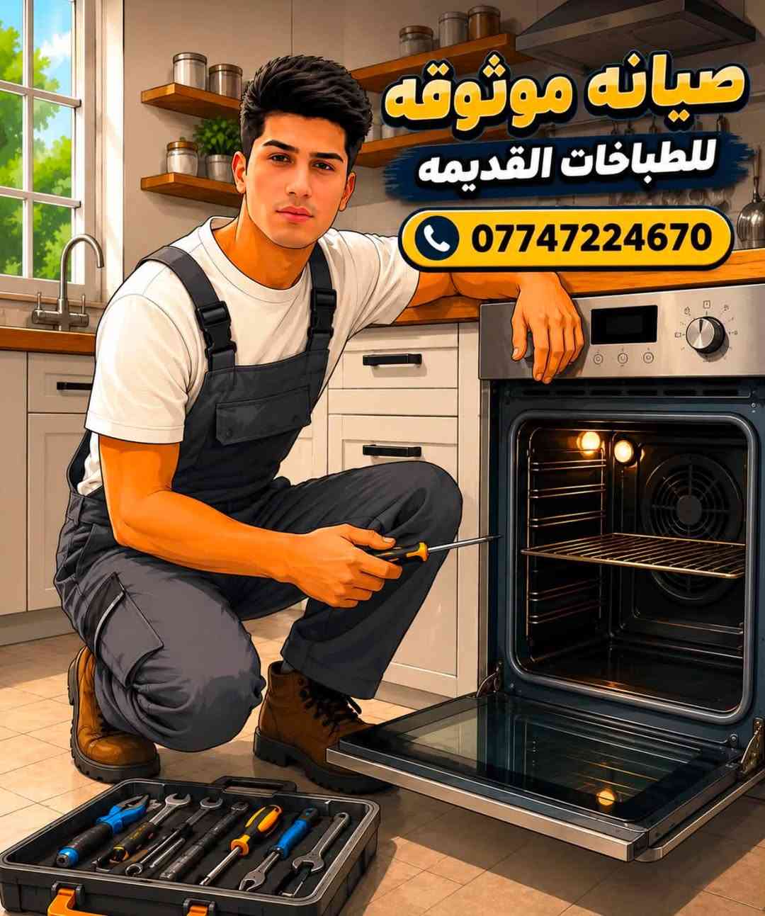 تصليح و تنضيف و ادامه جميع الطباخات باسعار مناسبه
++اشتري الطباخات العاطله و الشغاله 
العنوان بعقوبه التحرير 
الهاتف ***********
