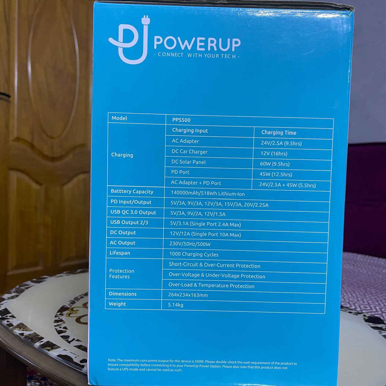 بورستيشن بسعة اكبر 500 واط 
سعة ضخمة 518Wh مع بطارية ليثيوم آيون متطورة تمنحك تشغيل آمن وموثوق
لأجهزتك الكهربائية
ضوء LED مدمج
تصميم قوي ومتين يتحمل أقسى الظروف والبيئات القاسية
3 خيارات للشحن:
الطاقة الشمسية
شحن السيارة
الكهرباء المنزلية
قوة إخراج 500 واط لتشغيل أجهزة متعددة سواء بالبيت أو بالرحلات

السعر 150 الف


**إذا كنت صاحب هذا الإعلان وتريد حذفه لأي سبب، رجاءا أرسل رسالة إلى الدعم الفني**