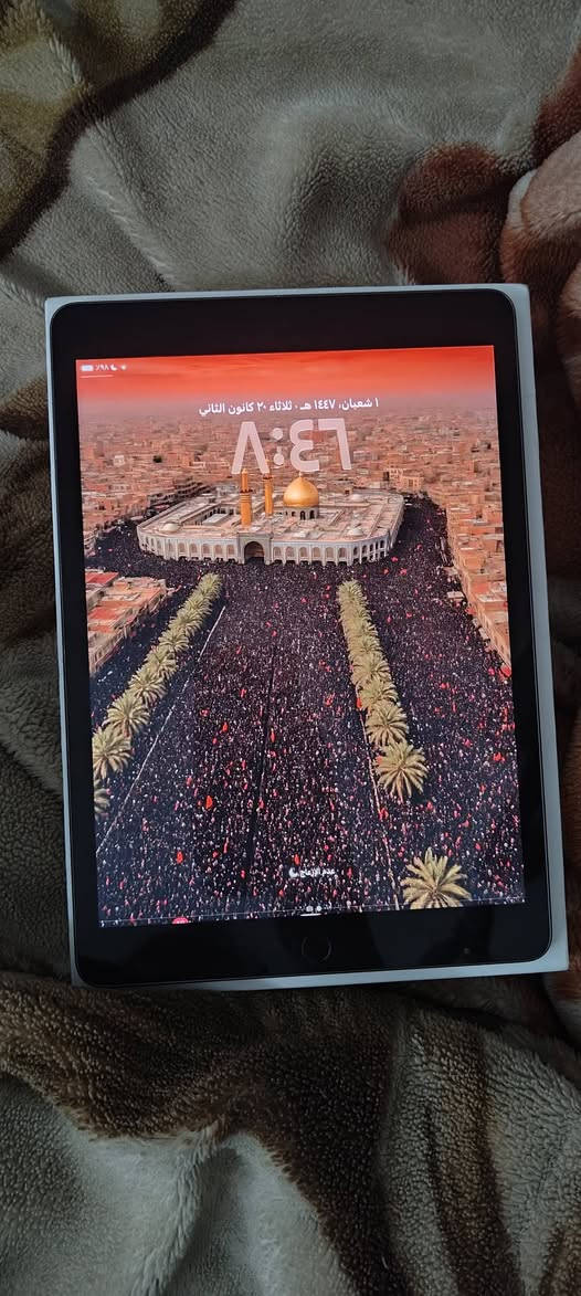 سلام عليكم ايباد 9البيع جديد كارتونه أغراضه كامله اذكره 256 بوبجي 60فريم كلش قوي  رقم الهاتف *********** بي واتساب مكاني نجف
