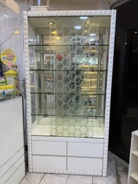 فاترينات صيدلية خشب HDF صناعة مستورد وليس محلي جودة ممتازة رفوف جام ضد...