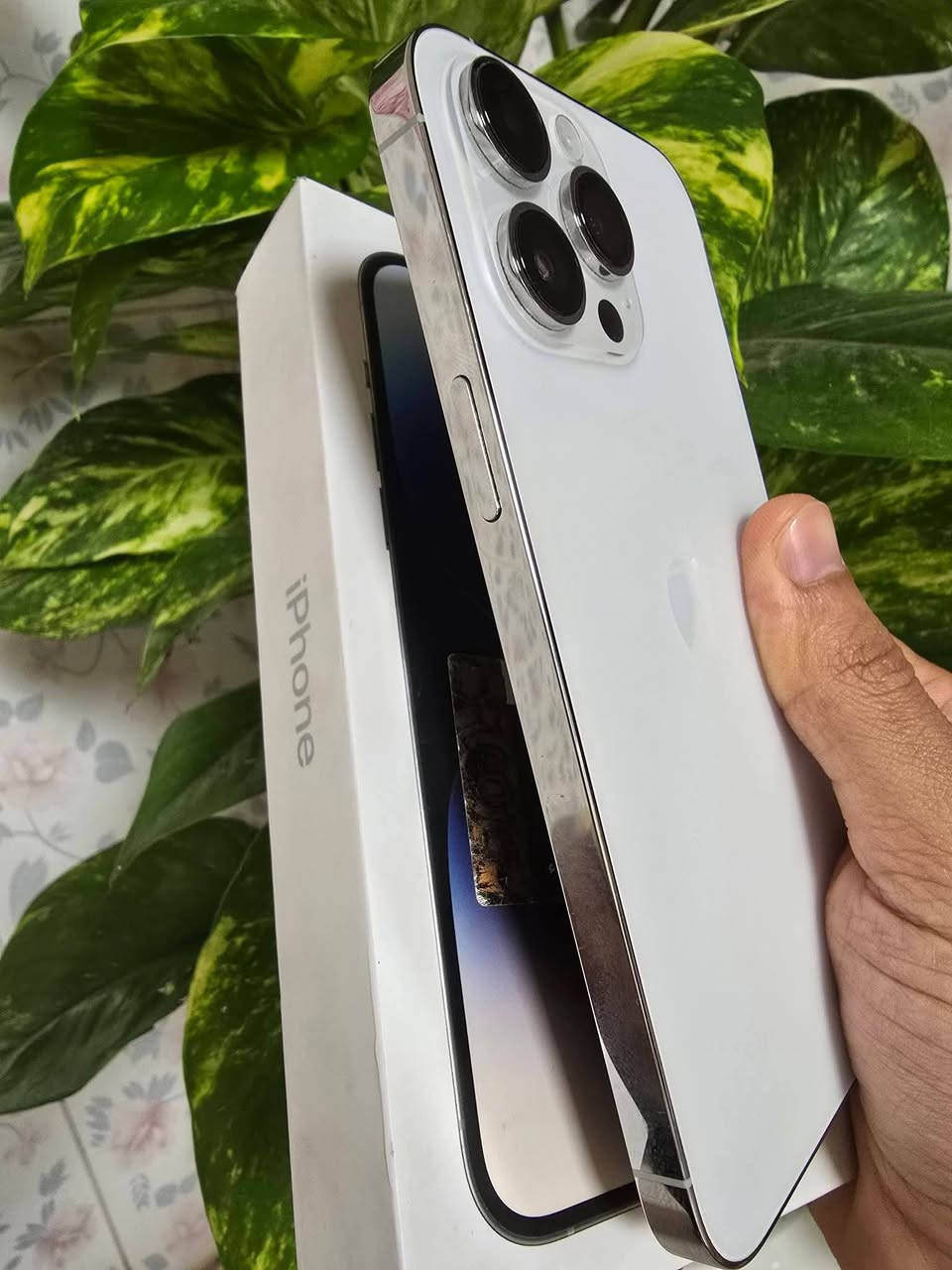 iPhone 14 pro max 
ايفون 14 برو ماكس 
نموذج m شرق اوسط 
ذاكرة  128 
اللون مميز ابيض 
بطارية 95%  
كامل محلقات جهاز بلادي نضافته فولل


**إذا كنت صاحب هذا الإعلان وتريد حذفه لأي سبب، رجاءا أرسل رسالة إلى الدعم الفني**