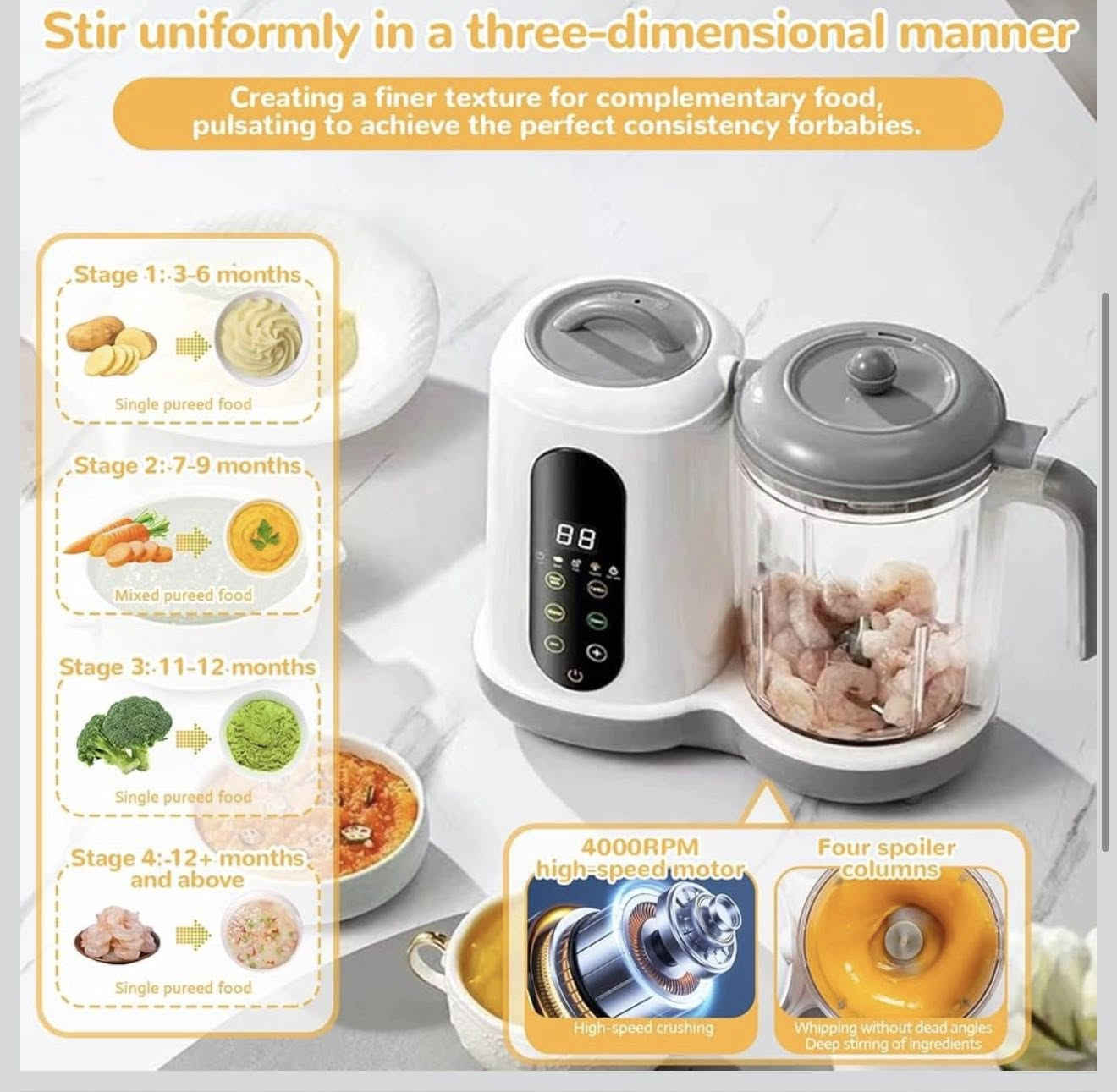 متوفر من امازون💐

محضر طعام الأطفال، جهاز تحضير طعام الأطفال بمستوى واحد، جهاز خلط بالبخار، جهاز تحضير عصيدة الأطفال، جهاز طهي بالبخار للأطفال، سعة 400 مل، 4 إعدادات طهي مسبقة، طهي تلقائي، تنظيف ذاتي

جديدة👍
السعر ٥٥ الف💐


**إذا كنت صاحب هذا الإعلان وتريد حذفه لأي سبب، رجاءا أرسل رسالة إلى الدعم الفني**