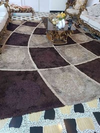 فرشة حرير ٤×٣ • بردة وتاج ٣×٣ • ساعتين كبار ٧٠سم