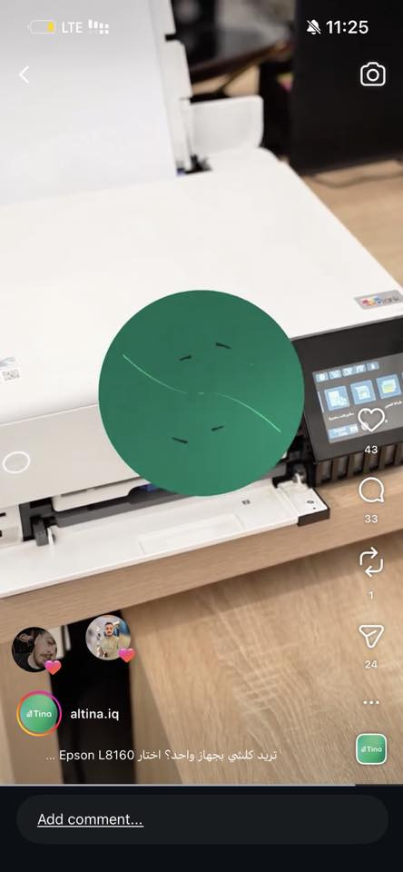 عندي طابعه l8160 ابسون اخت 8050 بس بيهه شاشه وتطبع وجهين ودقتهه 5K
ومامستخدمه قليل اخذتهه من التينة الشركة الرسميه وبعدهه داخل ضمان ارد ابيعهه الجديده مالتهه 800 الف او اكثر حاليا لعدم التفرغ وماشيه جزء بسيط اخذتهه 
واريدهه ب450 والسعر قابل للتفاوض اكتب رقمك واتواصل وياك


**إذا كنت صاحب هذا الإعلان وتريد حذفه لأي سبب، رجاءا أرسل رسالة إلى الدعم الفني**