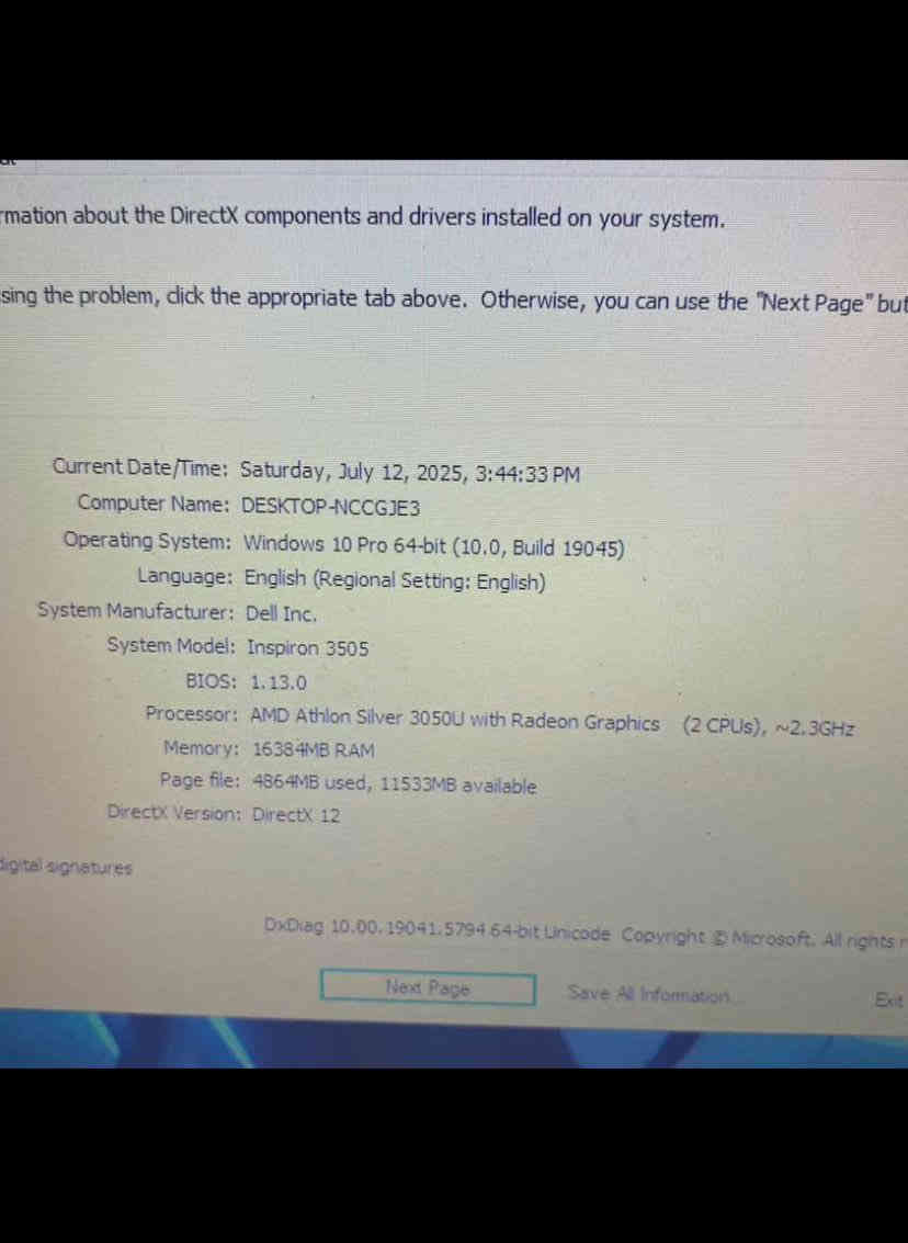 لابتوب Dell Inspiron 3505 - للبيع
ملاحظة: اللابتوب اخذته ب 520 ورايده ب300 الف لان الهارد الssd مالته ضرب وتصليحه 50-70 الف واني مستعجل على بيعته 

المعالج (CPU):

AMD Athlon Silver 3050U بتردد يصل إلى 2.3GHz (ثنائي النواة)

كرت الشاشة (GPU):

AMD Radeon Graphics (مدمج)

الذاكرة العشوائية (RAM):

16 جيجابايت DDR4

التخزين (Storage):

256 جيجابايت SSD

1 تيرابايت HDD

الشاشة (Display):

15.6 بوصة بدقة Full HD 1920×1080 (مضادة للتوهج) من نوع IPS

نظام التشغيل (OS):

Windows 10 Pro 64-bit – نسخة مفعلة

الرسوميات (Graphics Memory):

2 جيجابايت ذاكرة مخصصة من الرام لكرت الشاشة المدمج

للتواصل : ***********

موقعي : الانبار / الفلوجة / حي الشهداء
