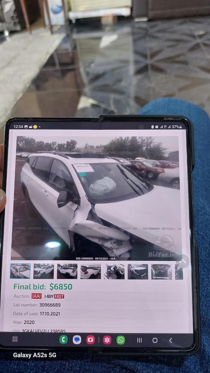 GMC terrain 2020 full plus
الحادث موضح بالصور ...سيارة ممتازه ضمان بدون اي نقص  كاملة مكملة فول بلس  ، محرك وگير مضمونين  ، تبريد . كراسي كهرباء السايق والسكن ، المحرك ١،٥ تيربو كلش نظيف شرط الفحص ، السيارة رقم  السليمانيه ، ماشيه ٧٥ ميل ، السعر ١٦٠ ورقة وبيهه مجال للطيبين للاتصال ***********
