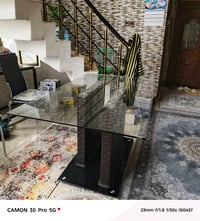 البصرة ياسين خريبط • طاولة ١٥٠×٩٠سم • ٦كراسي المنيوم جلد