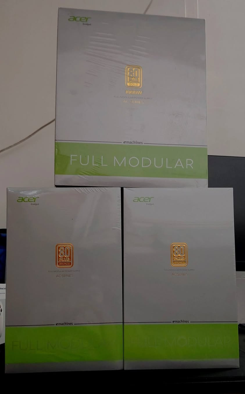 تحيه طيبه للجميع
متوفر بورات جديد ومستخدم للبيع

POWER 1000W GOLD FULL MODELER PCIE 5 ACER 
السعر 145 الف جديد ثابت

POWER 550 W FULL MODELER ACER
السعر ٤٨ الف جديد ثابت

POWER 650 W FULL MODELER ACER 
السعر ٧٠ الف جديد

POWER 750W FULL MODELER ACER 
السعر ٨٠ الف جديد

POWER 1050W GOLD FULL MODELE RGB RAMPAGE
السعر ٨٥ الف مستخدم

POWER 850W FULL MODELER PANGU
السعر ٨٥ الف مستخدم

مكاني موصل توصيل موجود 
للتواصل *********** واتسب
