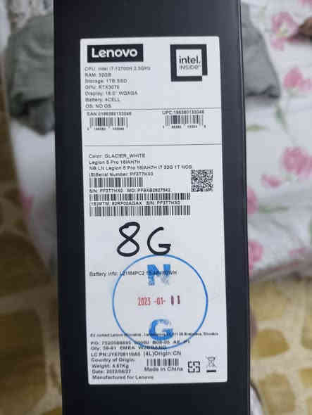 Legion 5 Pro 16IAH7H Laptop
i7-12700h
 NVIDIA RTX™ 3070 8GB 150 WAT /256bt
16" WQXGA HDR 165HZ 2K
RAM 32 GB DRR5-4800tz
1 TB SSD PCIe
شاحن 300WAT
السعر 13,00000
الابتوب نضيف اشكد متتوقع ماكني بغداد الشعب ماعندي توصيل ***********
