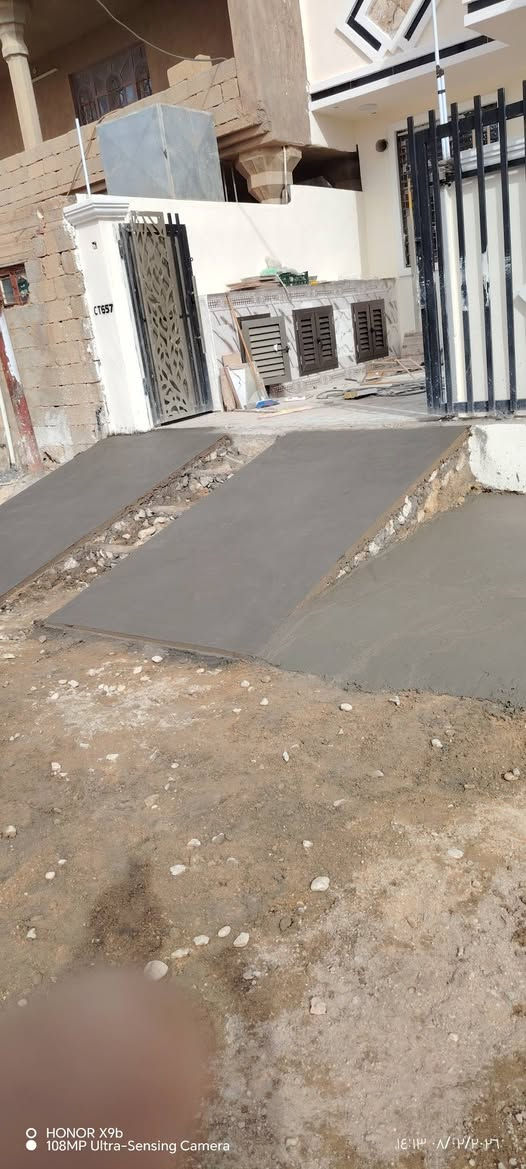 بِسْمِ اللَّهِ الرَّحْمَنِ الرَّحِيمِ
كادر عمل متكامل كش ورصف وصب ناعم وخشن وتفليش وحفر اساس 
***********
