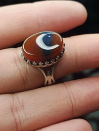 خاتم عقيق كرزي يماني اصلي ذمة صياغة مرتبة فضة ٩٢٥ سعر جدا مناسب❤ حجز و...